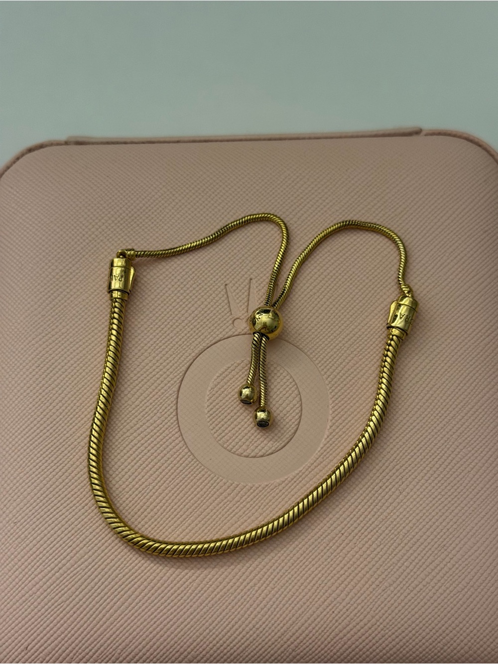 Gold-Tone PANDORA Adjustable Snake Chain Bracelet